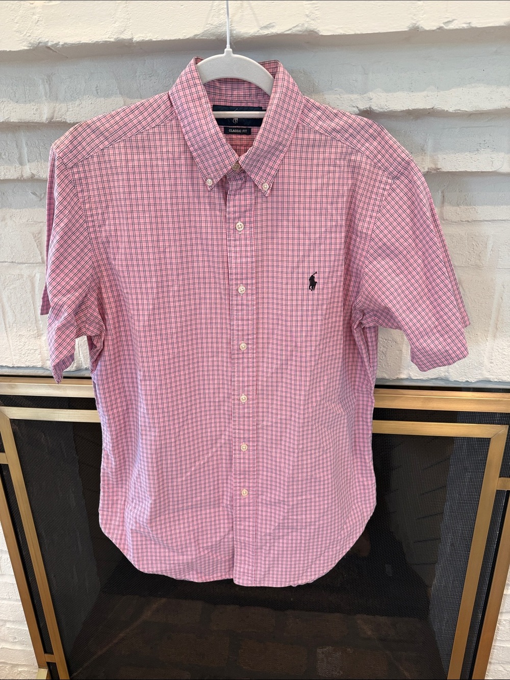 Polo by Ralph Lauren Pink Gingham Short-Sleeve Button-Down Shirt
